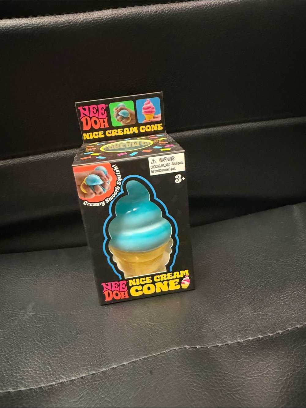 Schylling NeeDoh Original - Nice Cream Cone - Sensory Squeeze Fidget Toy - Blue